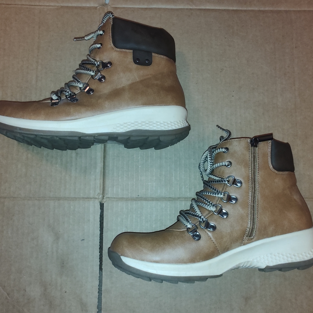 Brown Lace-Up Ankle Boots - Picture 9 of 10